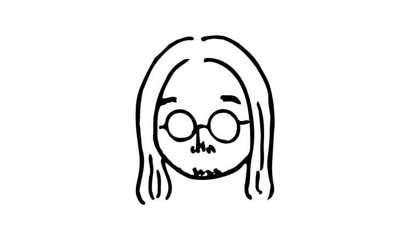 ノートを手にした編集者のイラスト